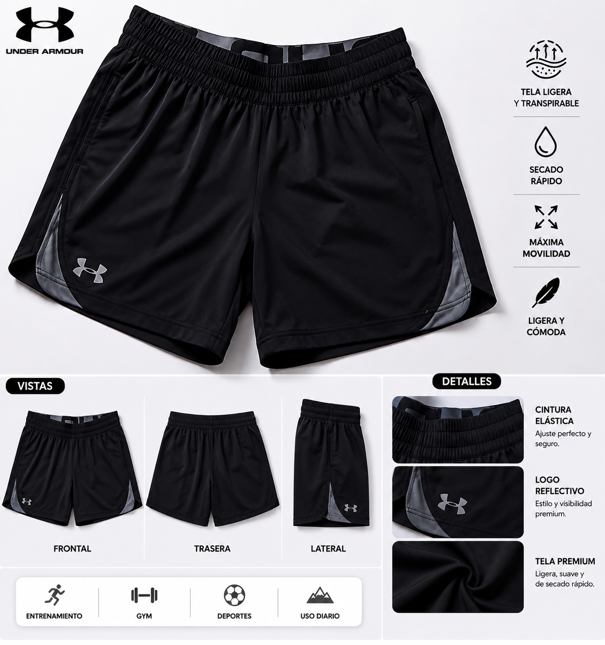 Pantaloneta original under armour