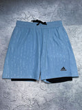 Pantaloneta Adidas Azul Cielo con Licra Interior