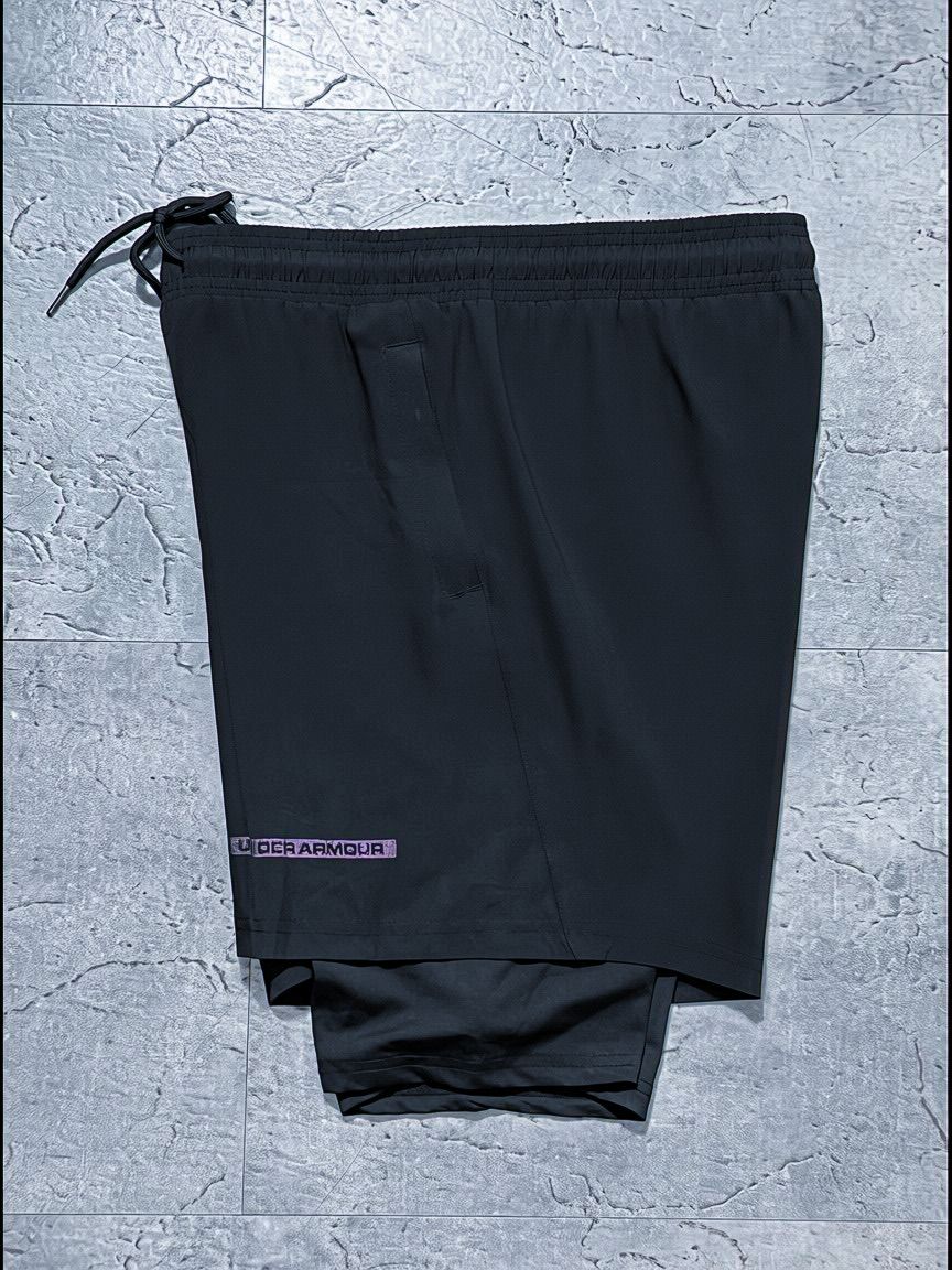 Pantaloneta Under Armour Negra con Licra Interior