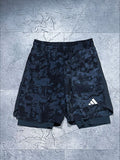 Pantaloneta Adidas Camuflada Negra con Licra Interior