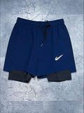 Pantaloneta Nike Azul con Licra Interior