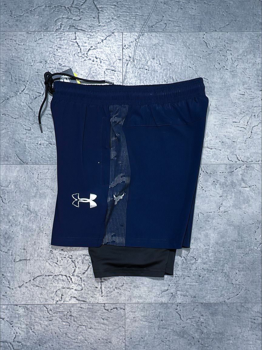 Pantaloneta Under Armour Azul Marino con Licra Interior